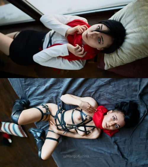 Thumbnail MargoKuzina's Stunning Mikasa Cosplay from Attack on Titan | nsfwcosplay