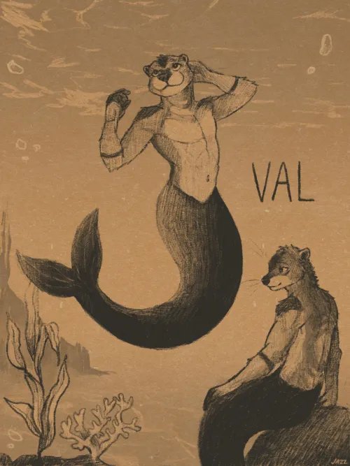 Thumbnail Explore Mythical MerFurry 'Val' with wonderwolf1182