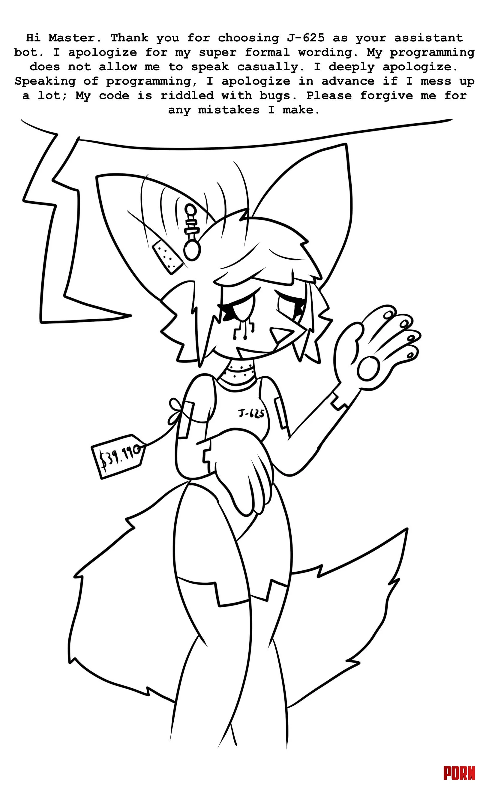 Quick SFW sketch of my sona as a robot I drew this by Jerry_SMG4_Fan