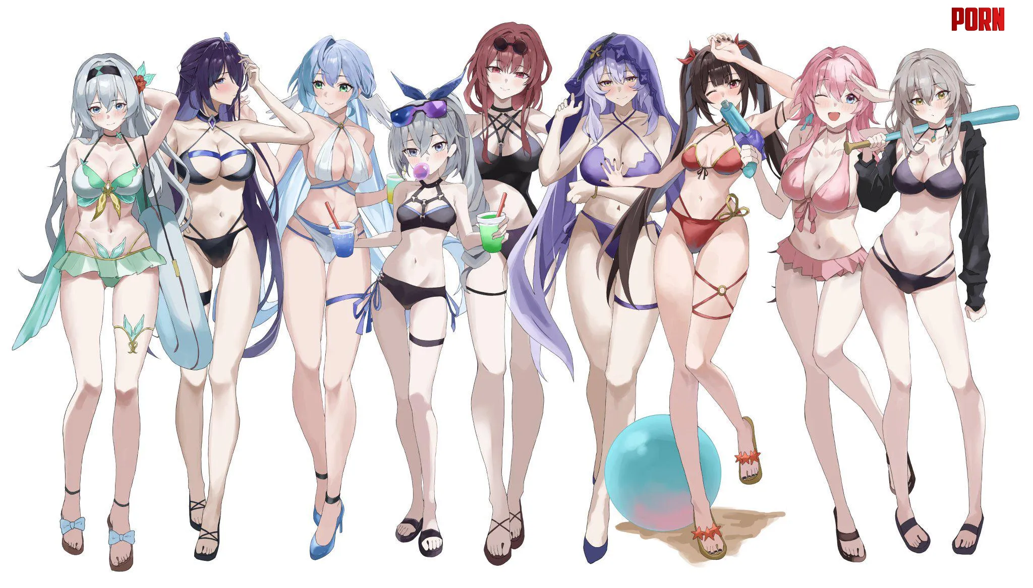 Star Rail ladies in sexy bikinis by Shiro3099