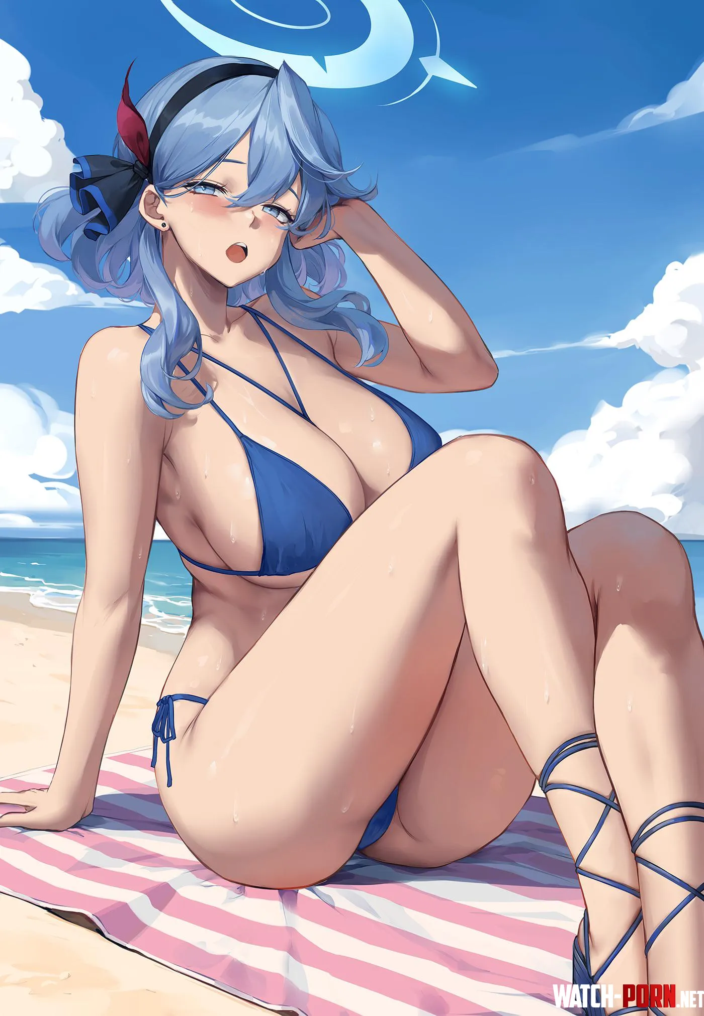 Swimsuit Ako ChihunHentai  by SecretMystogan