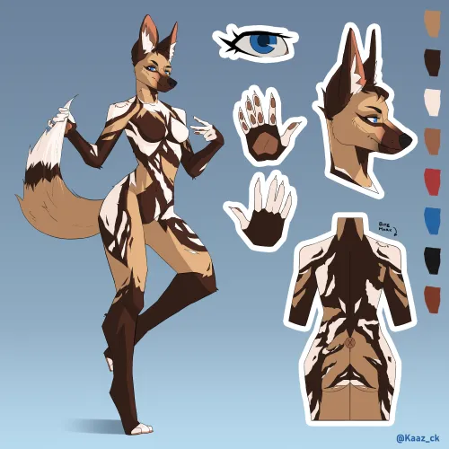 Thumbnail Ref Sheet Art by Kaaz_ck with Open Commissions | Furry Category