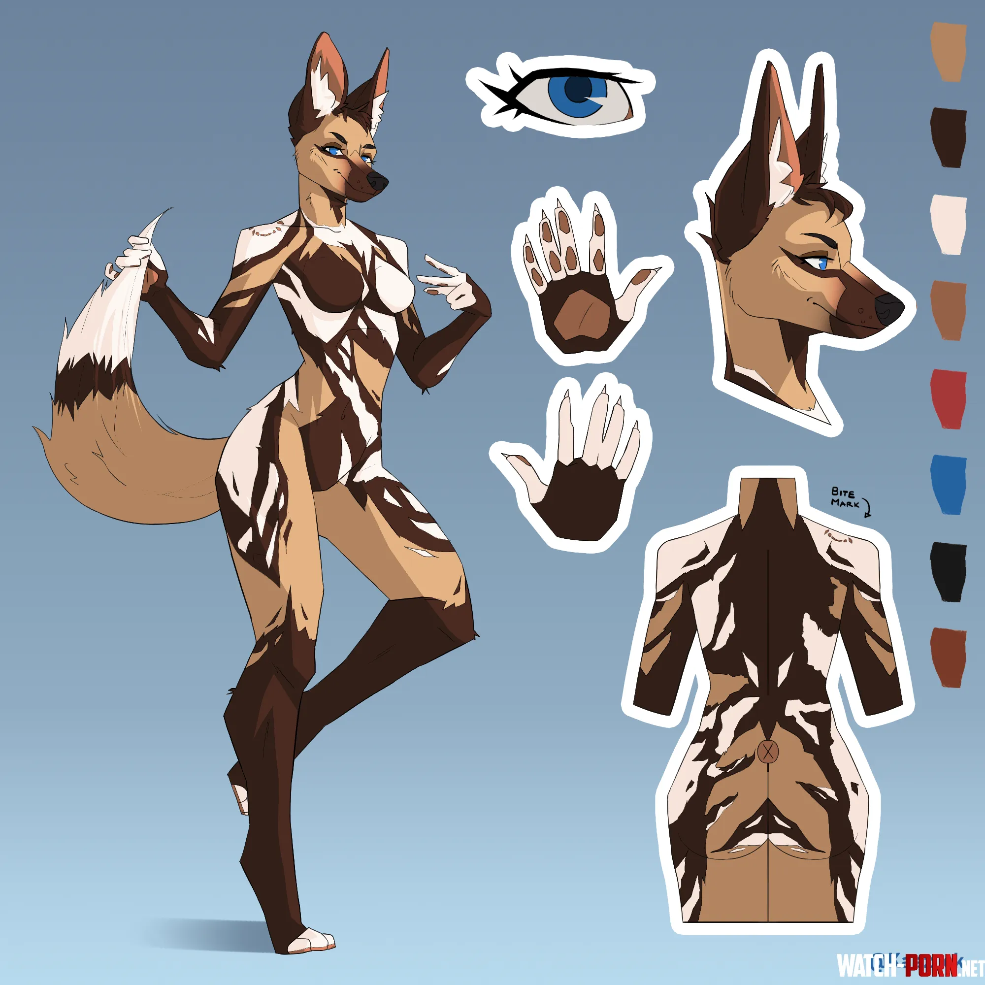 Ref sheet from a while ago Art by me Comms Open by Kaaz_ck