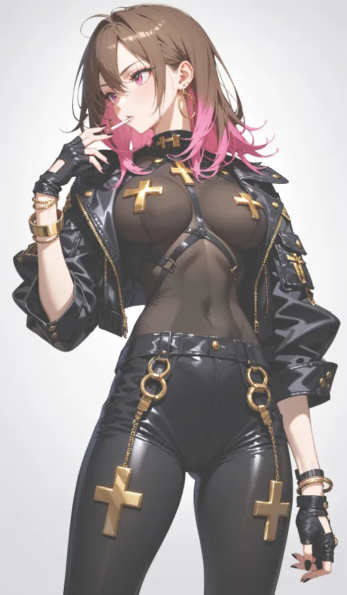 Thumbnail CheetahSperm18's Stunning Black Body Stocking | Anime Bodysuits