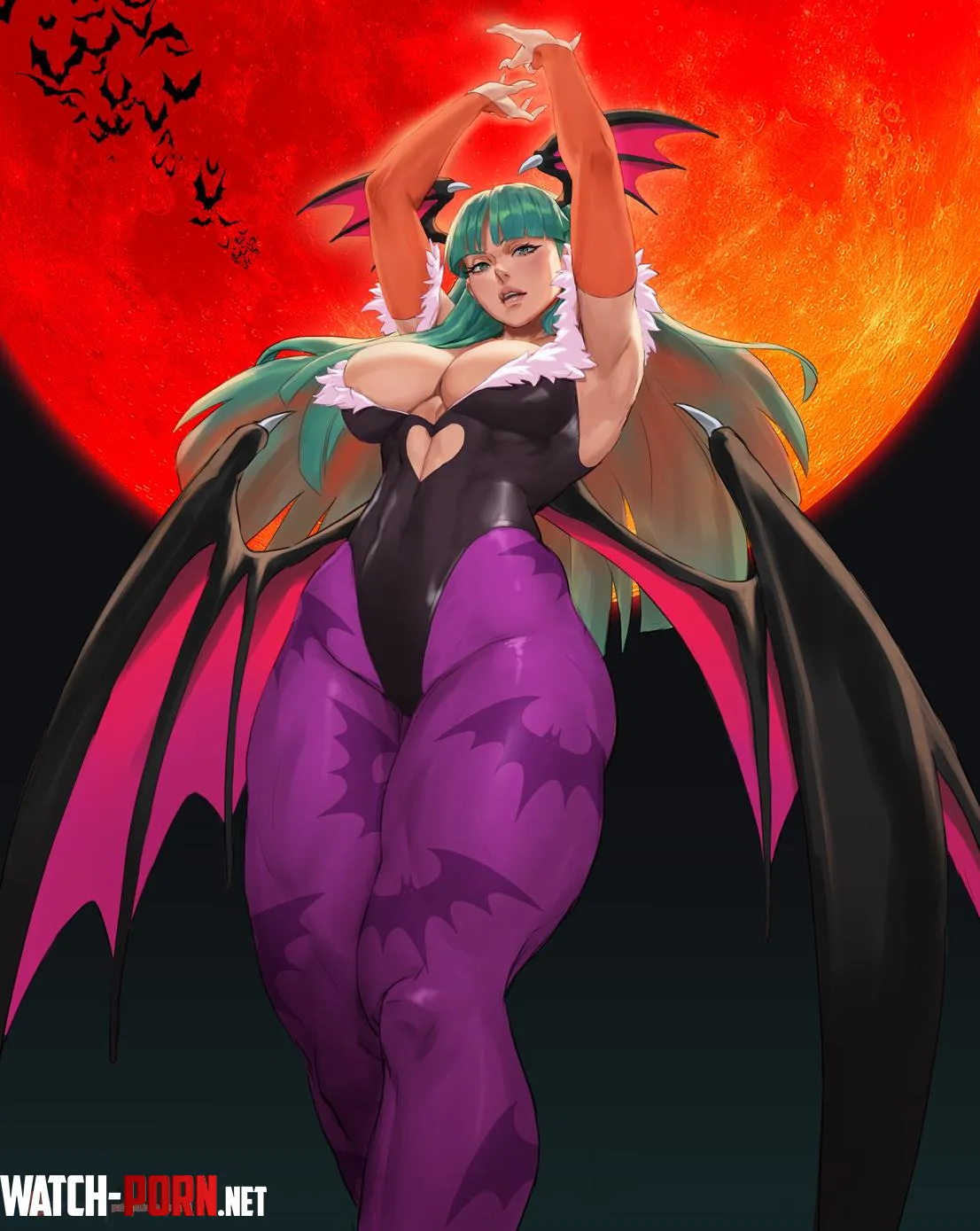 Morrigan Aensland LeJeanX3 by TheTMoneyMan