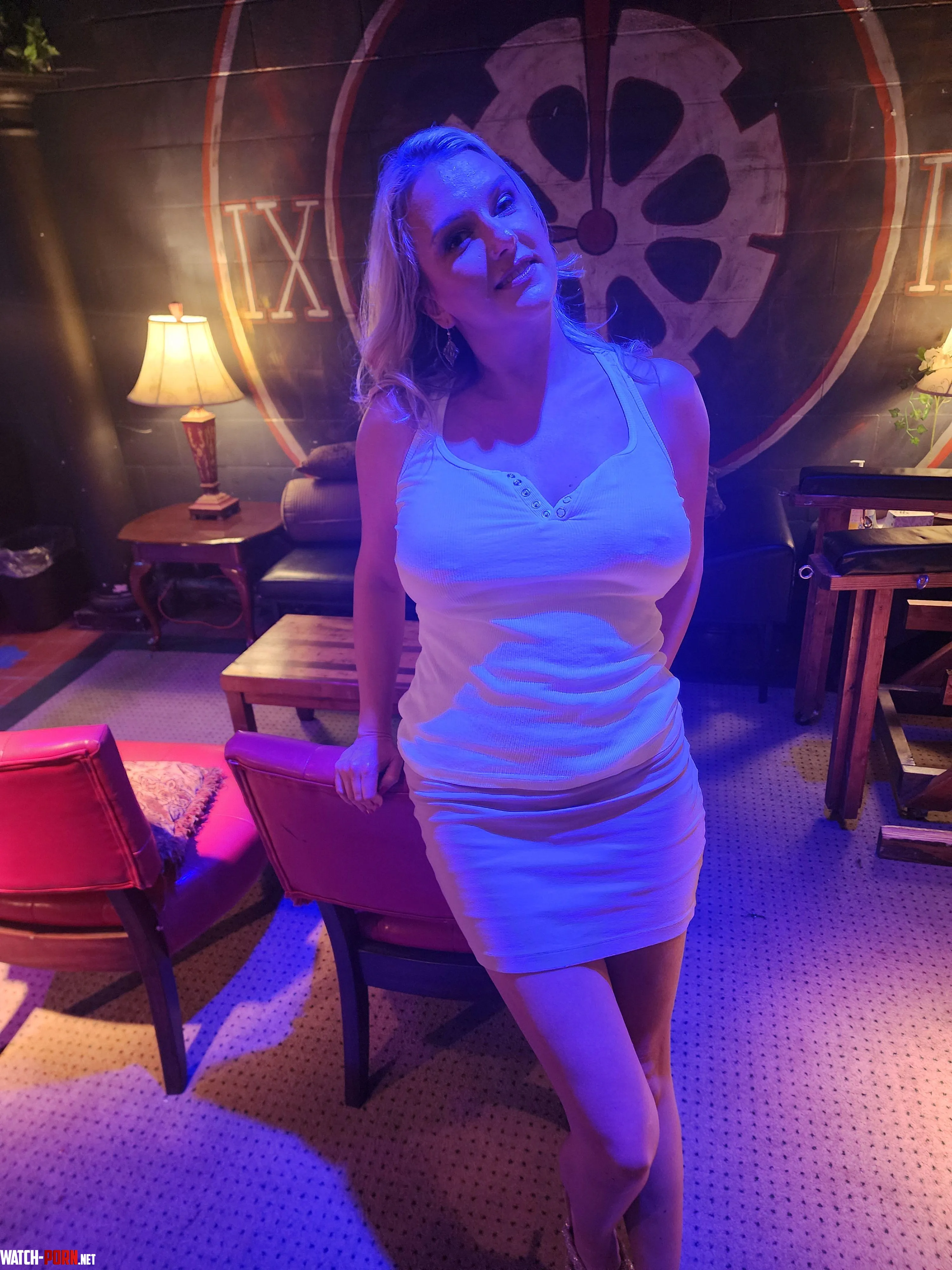46f with pierced 34Gs at a swinger club contemplating my next new cock by Mrs_Englewood