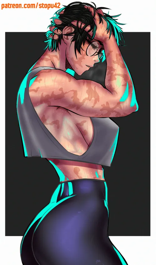 Thumbnail Maki from Jujutsu Kaisen by TheTMoneyMan | fitdrawngirls