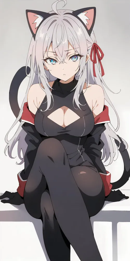 Thumbnail Black Cat Alya Roshidere Costume by CheetahSperm18 | Animebodysuits Feline Style