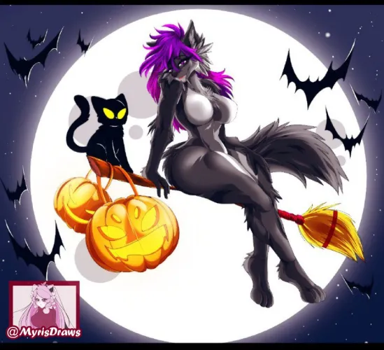 Thumbnail Myris_draw's Witch of the Moon YCH: Halloween Art Extravaganza