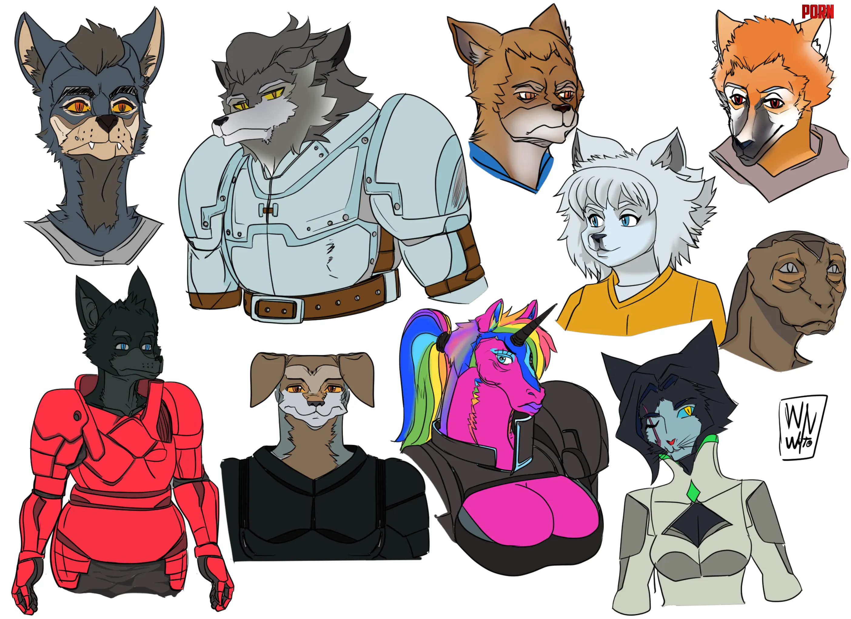 Character portraits these concept ocs are cool art by me by Wilsonnera