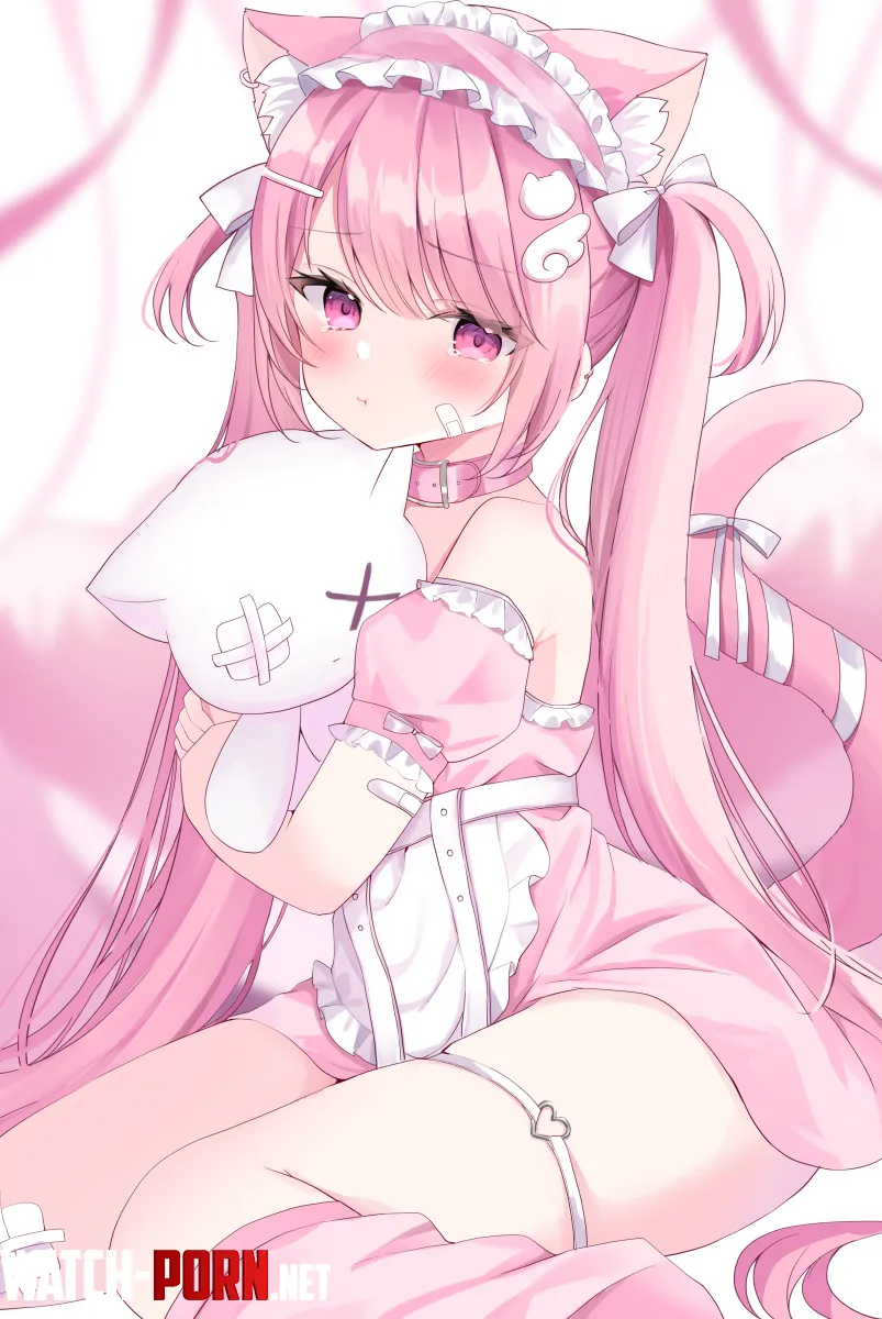 Pink twintails catgirl Hamico by Arcaeca2