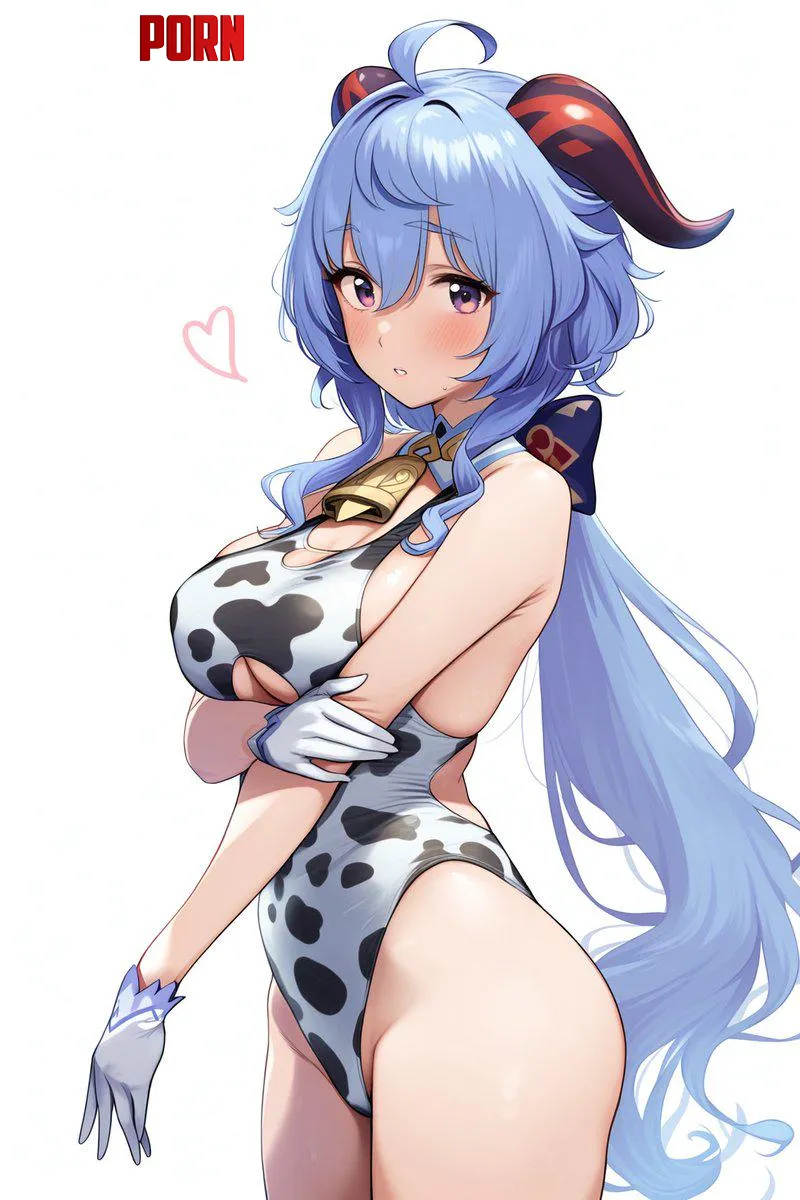 Cow Print Ganyu Genshin Impact by CheetahSperm18