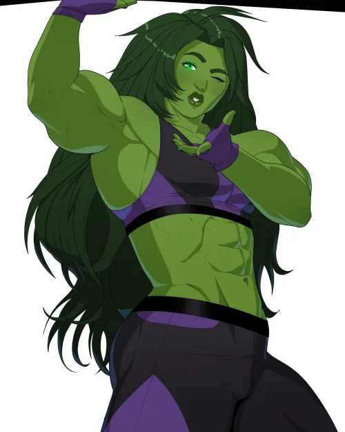 Thumbnail SheHulk by Dylan Macri from Marvel Art Review | fitdrawngirls