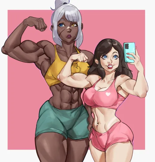 Thumbnail Friendship Poses by dlusionalx in fitdrawngirls Category