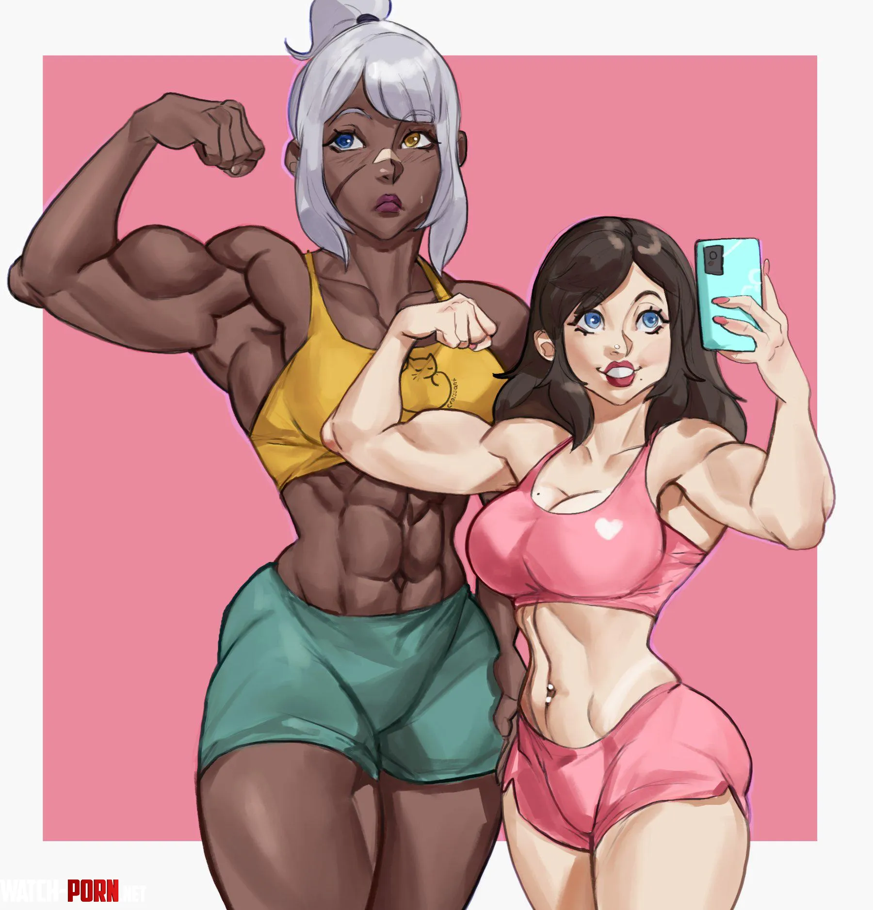 Two besties posing dlusionalx by TheTMoneyMan