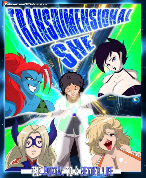 Thumbnail Transdimensional She: New Series Cover by TFSubmissions - Gender Transformation Evolution
