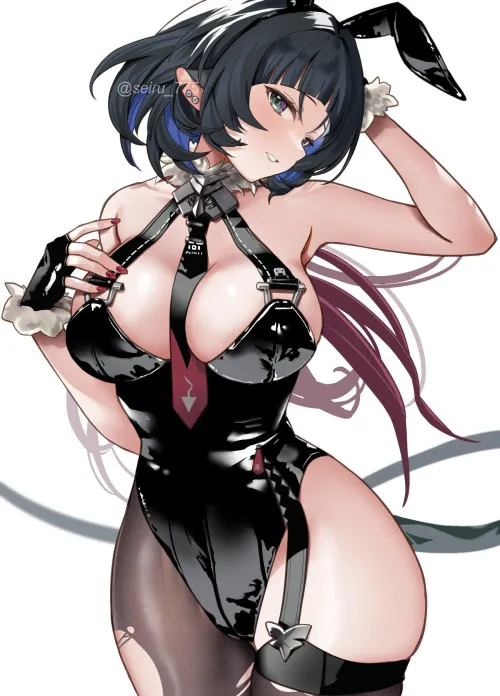 Thumbnail Jane Doe in Zenless Zone Zero Anime Bodysuits by CheetahSperm18