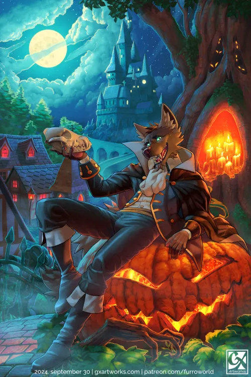 Thumbnail YCH Halloween Commission Delight by Lycantropunk | Furry Fun