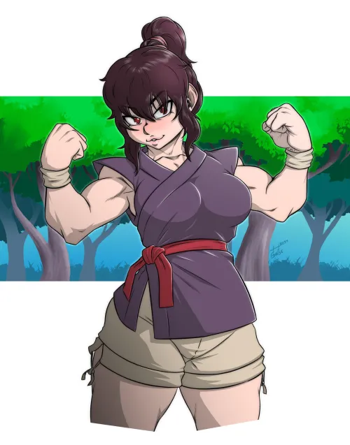 Thumbnail Okoi from Basilisk: A Unique Character Illustration by TheTMoneyMan - fitdrawngirls