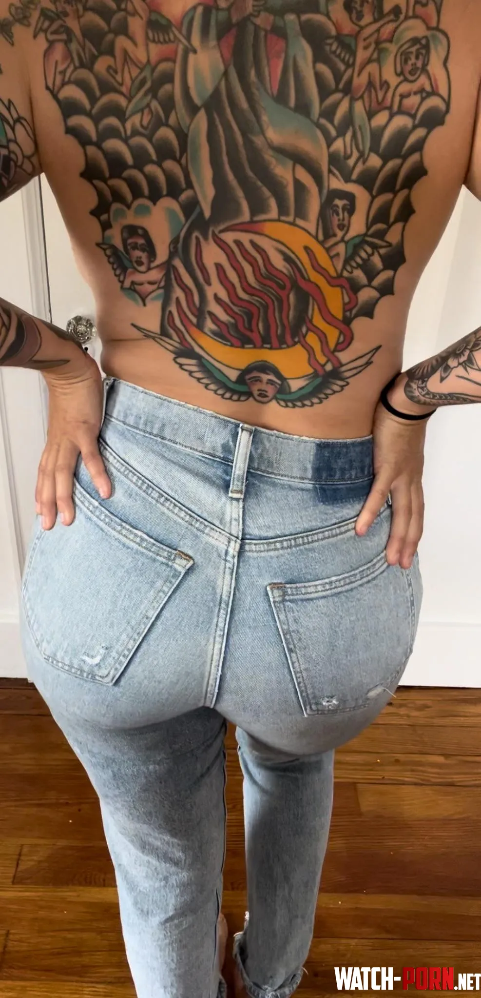 I feel sexiest in jeans and topless what do you think  by valeriexxoo2356