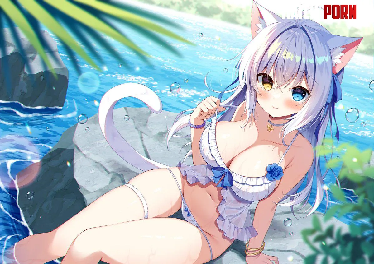 Catgirl at a lake by marxsander2016