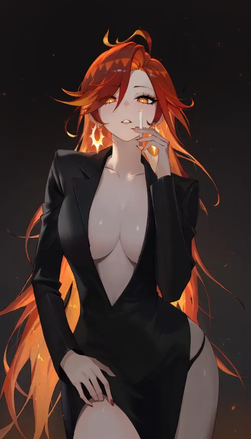 Thumbnail Exploring Sensuality: Mavuika in Genshin Impact by CheetahSperm18