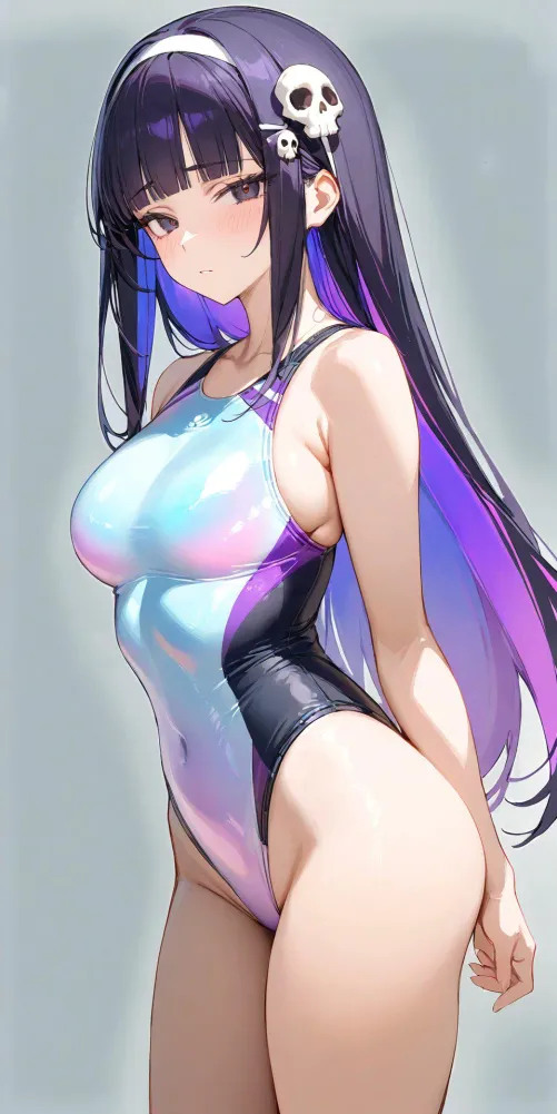 Thumbnail Holographic Swimsuit Elegance by CheetahSperm18 in animebodysuits