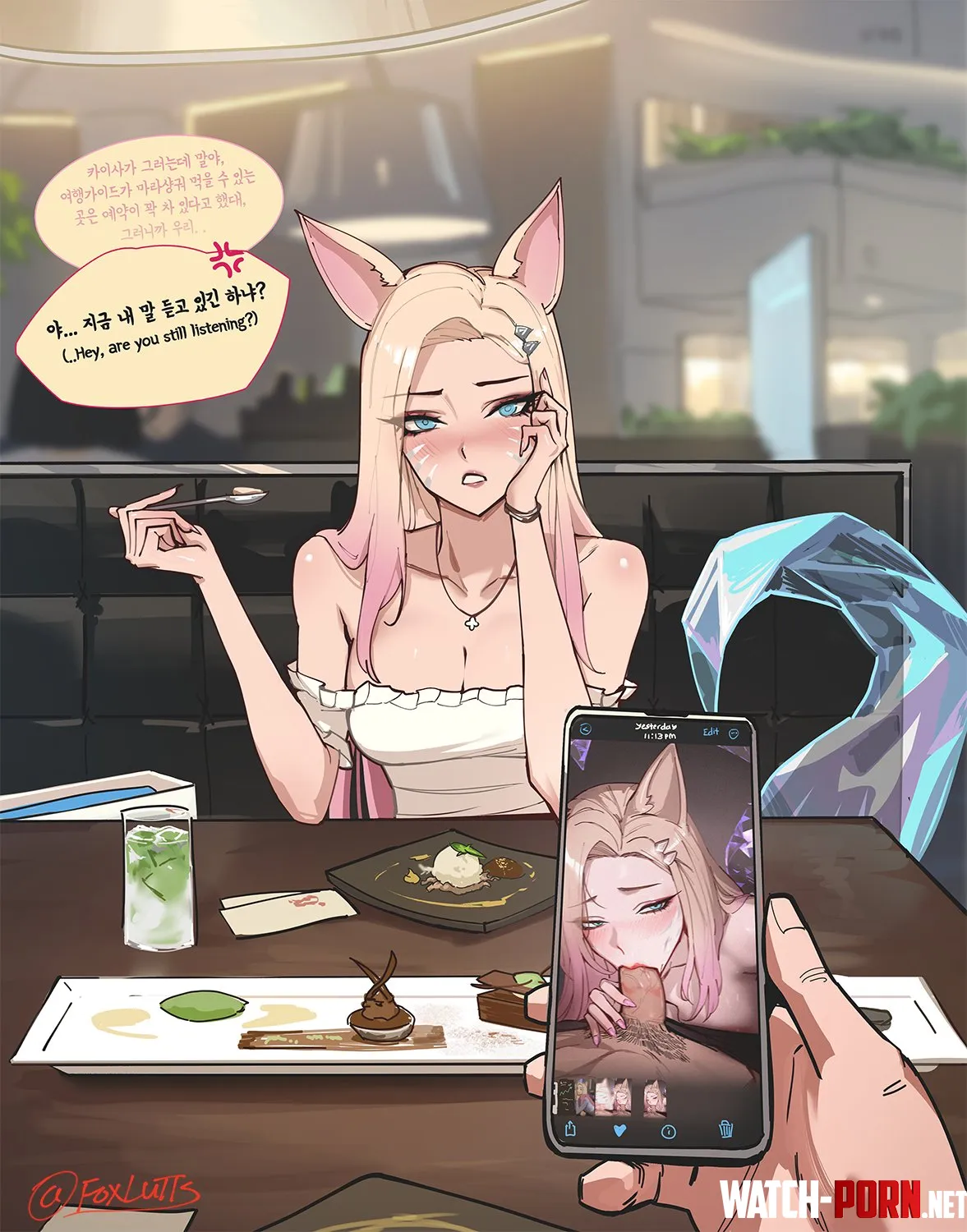 Date with KDA Ahri foxlutts by foxlutts
