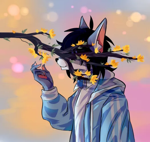 Thumbnail Bloom with Trees: Furry Art by Dear_Cockroach7