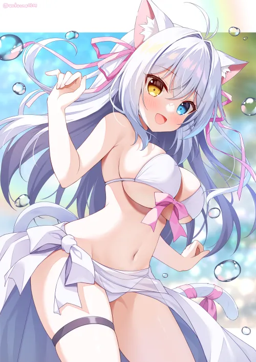 Thumbnail Aina Mauve in Bikini Seduction - Nekomimi Beach Fantasies