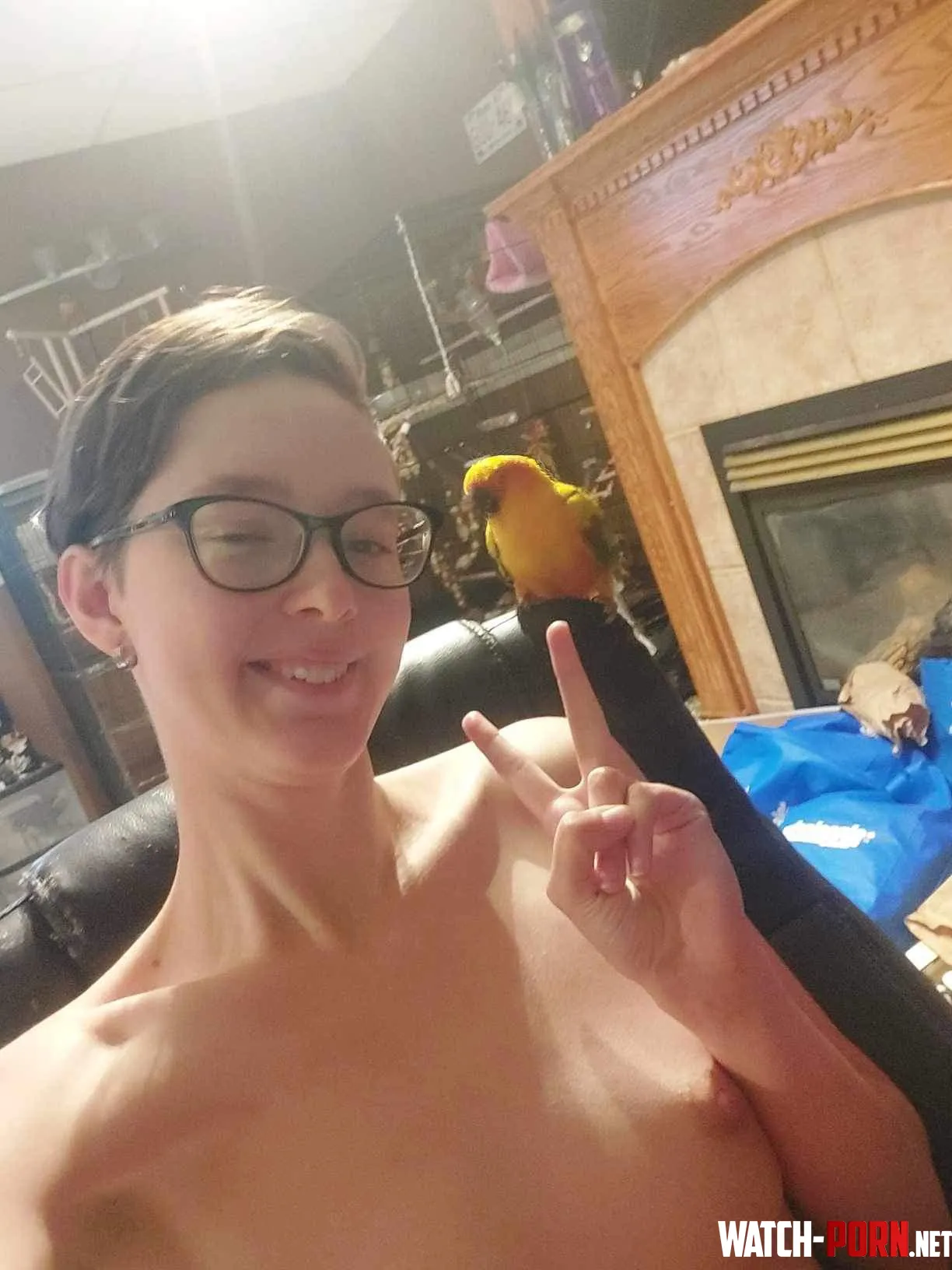 Nerd and bird  by No_Interview_6489