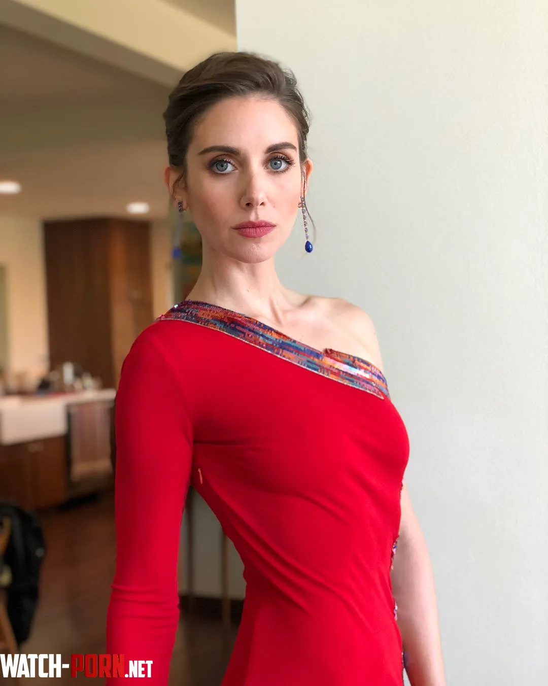 Alison Brie red hot in red by cor0094
