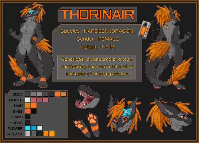 Thumbnail Ref Sheet Commission for thorinairmusic - Dive into Furry Fantasy