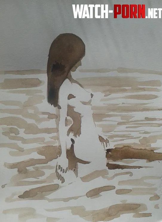 Little Caprice Walnut ink painting wanted to share by Loubakerart