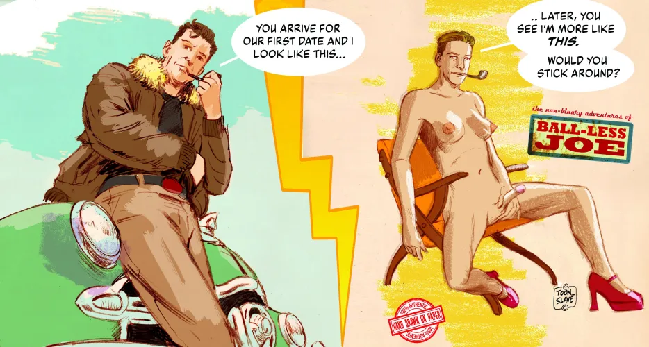 Thumbnail BALLLESS JOE Before and After Gender Transformation by toon_slave