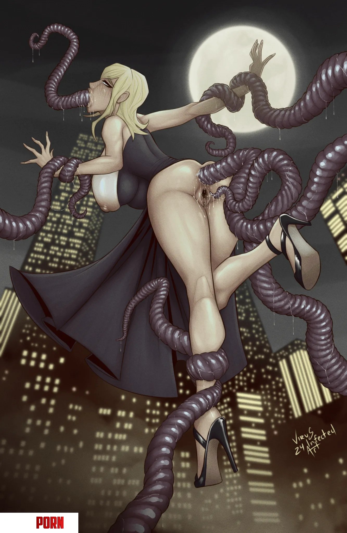 Aya Brea gets ATWTd VirusInfectedArt by vutaboss
