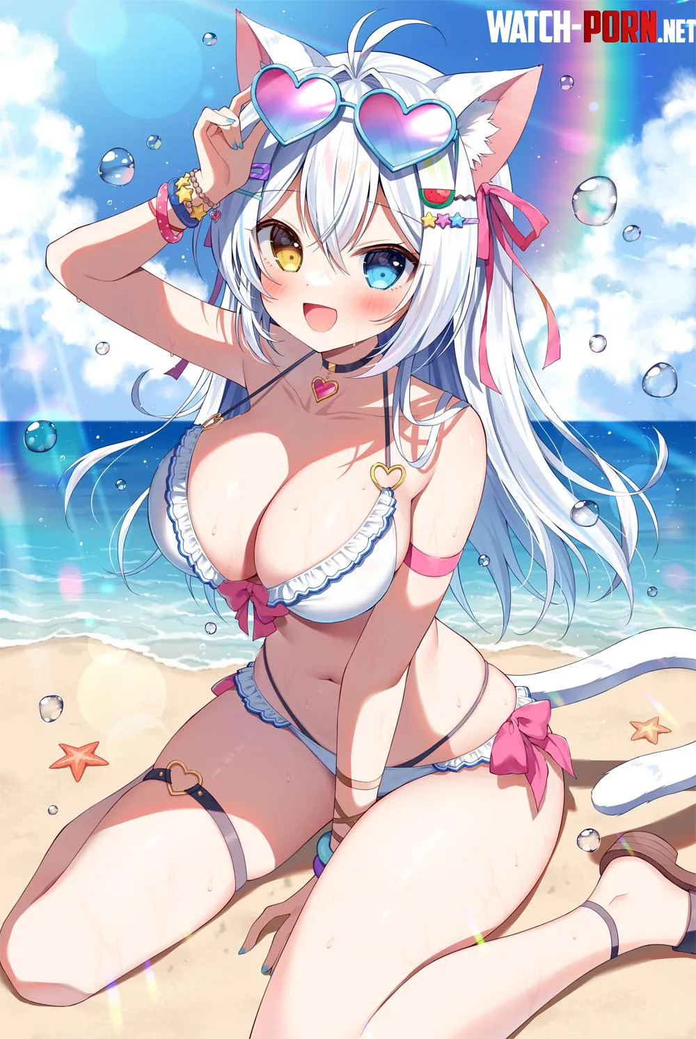 Catgirl that enjoys the beach by marxsander2016