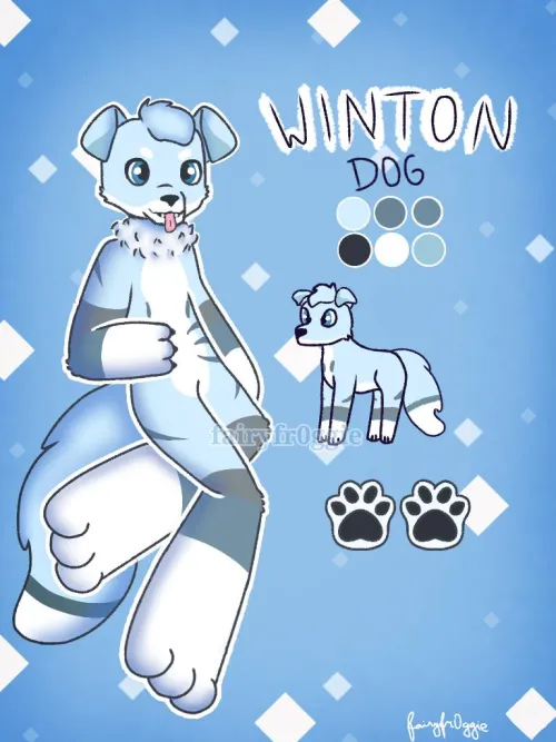 Thumbnail Commission a Blue Doggo from Author fairyfr0ggie