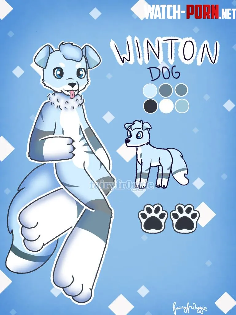 Blue doggo commission fairyfr0ggie  by fairyfr0ggie