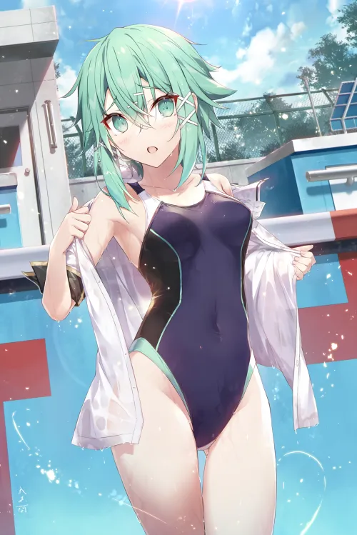 Thumbnail Sizzling Swimsuit Sinon Uncovered | saohentai