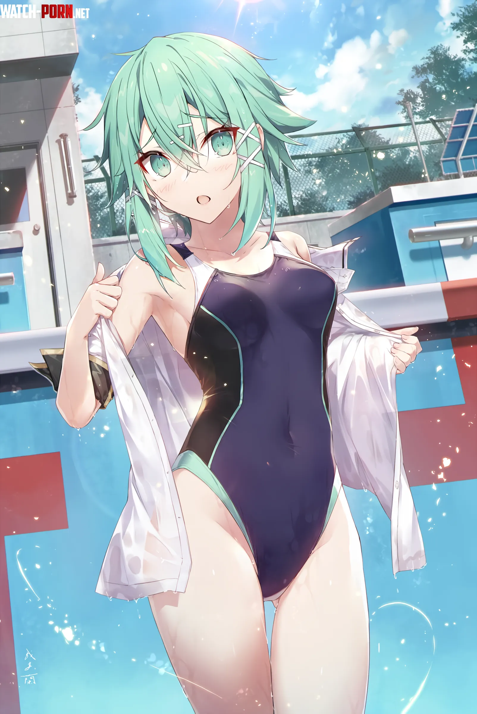 Swimsuit Sinon by xSaviour_N