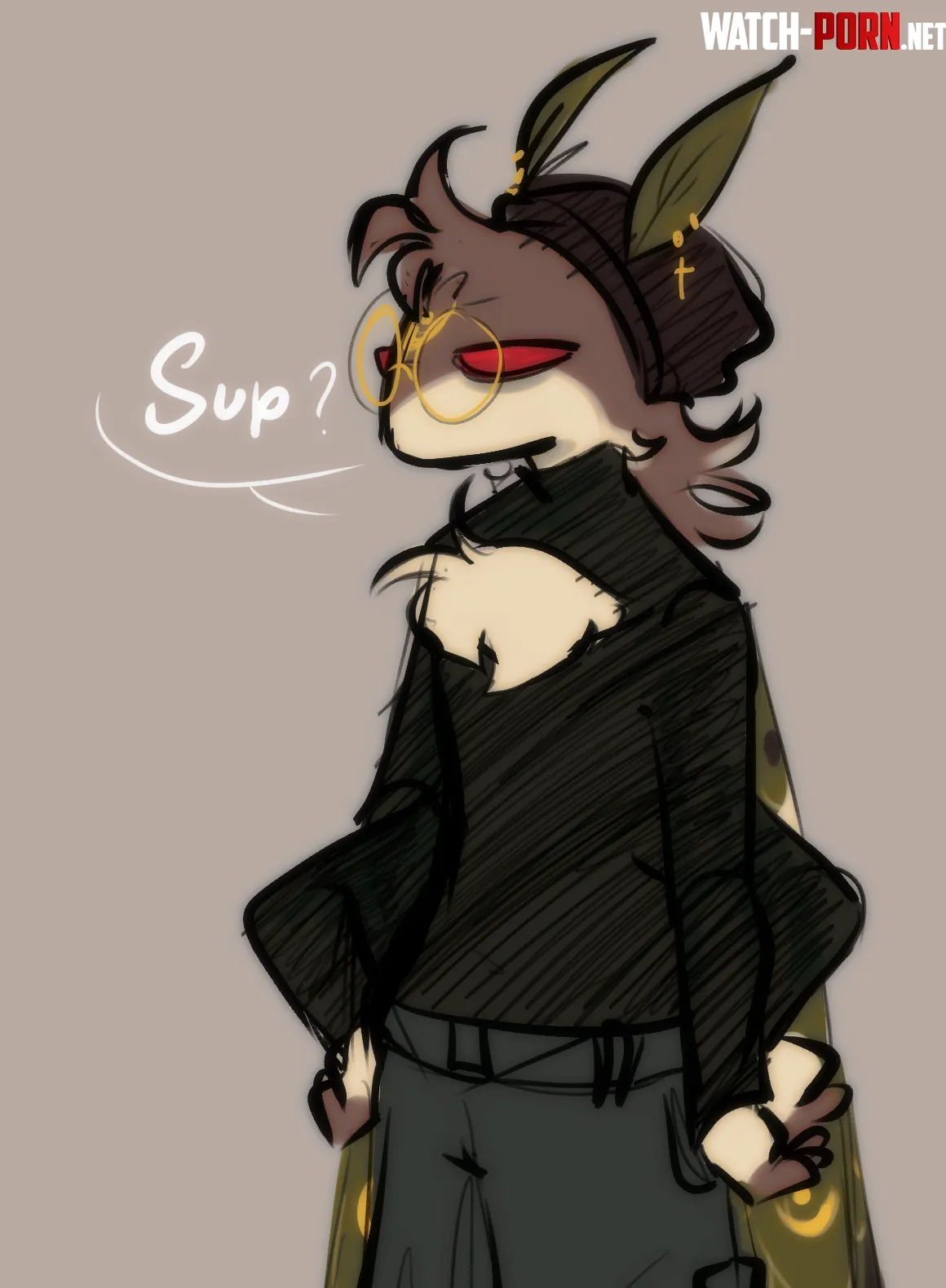 little sketch me just tired by FallenMoth_