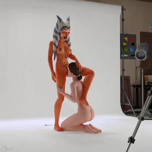 Thumbnail Padme Assists Ahsoka's Photo Shoot by Levius | Star Wars NSFW
