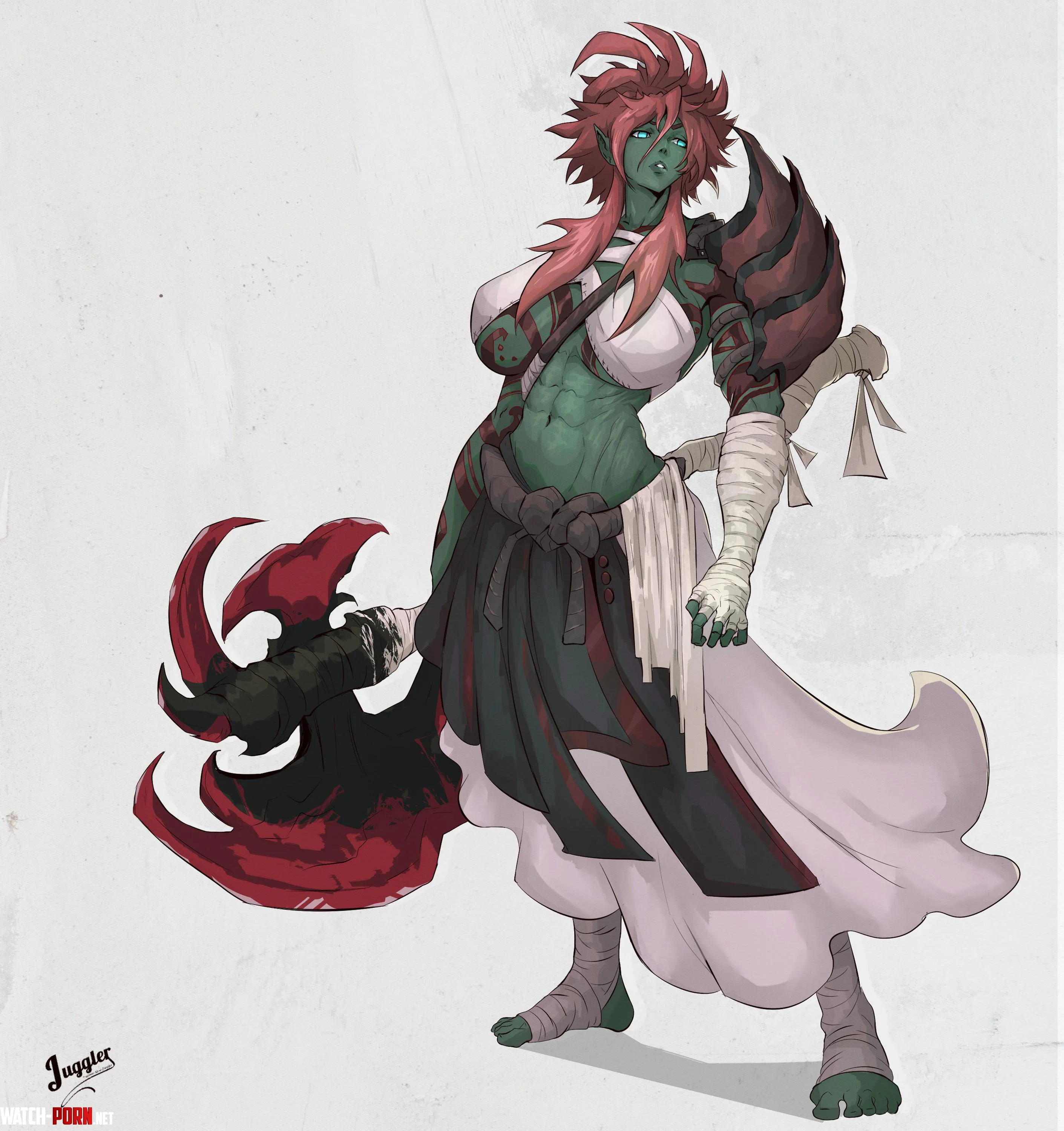 Female orc SunJuggler by TheTMoneyMan