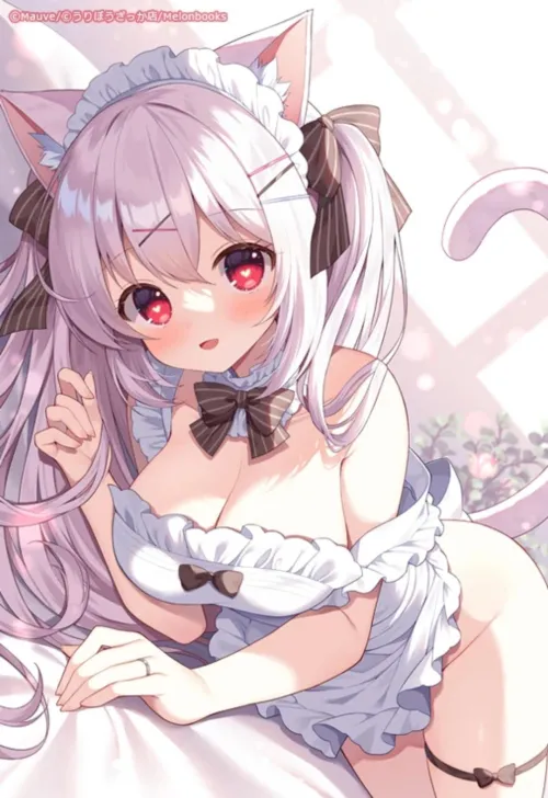 Thumbnail Marxsander2016's Intriguing Artwork - Naked Apron Catgirl | Nekomimi