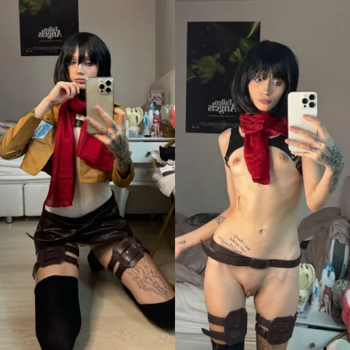 Thumbnail Mikasa Ackerman Attack on Titan Cosplay by kaikoriko | NSFW Cosplay