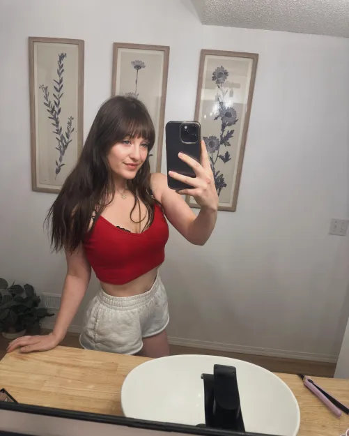 Thumbnail Ravishing in Red: A Bold Statement with Croptops - natalliahemp | croptopgirls