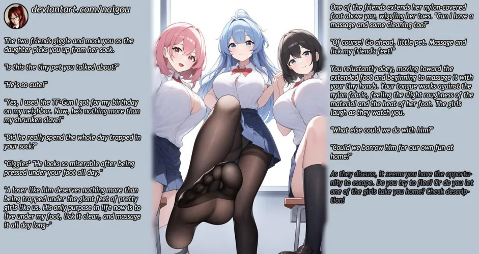 Thumbnail Shrunken at School: A Femdom Giantess Series Foot Slave Captions by Nalgou
