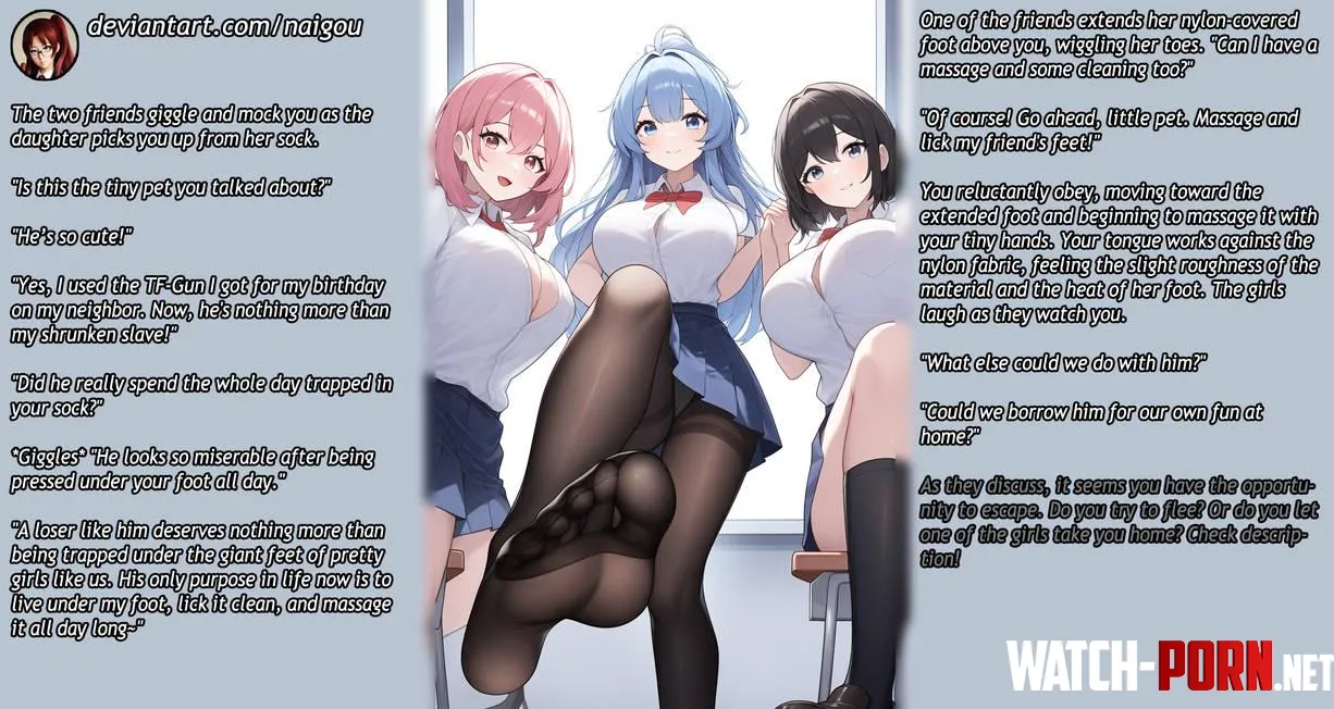 Shrunken at school femdomgiantessseriesfoot slave by Nalgou