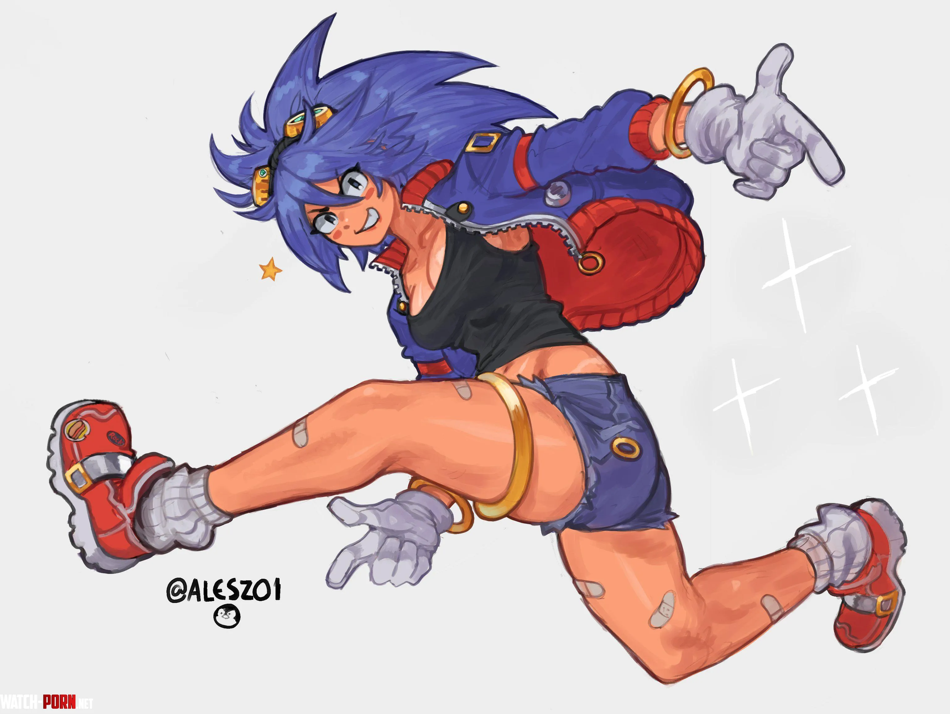 Human Female Sonic Alesz01 by TheTMoneyMan